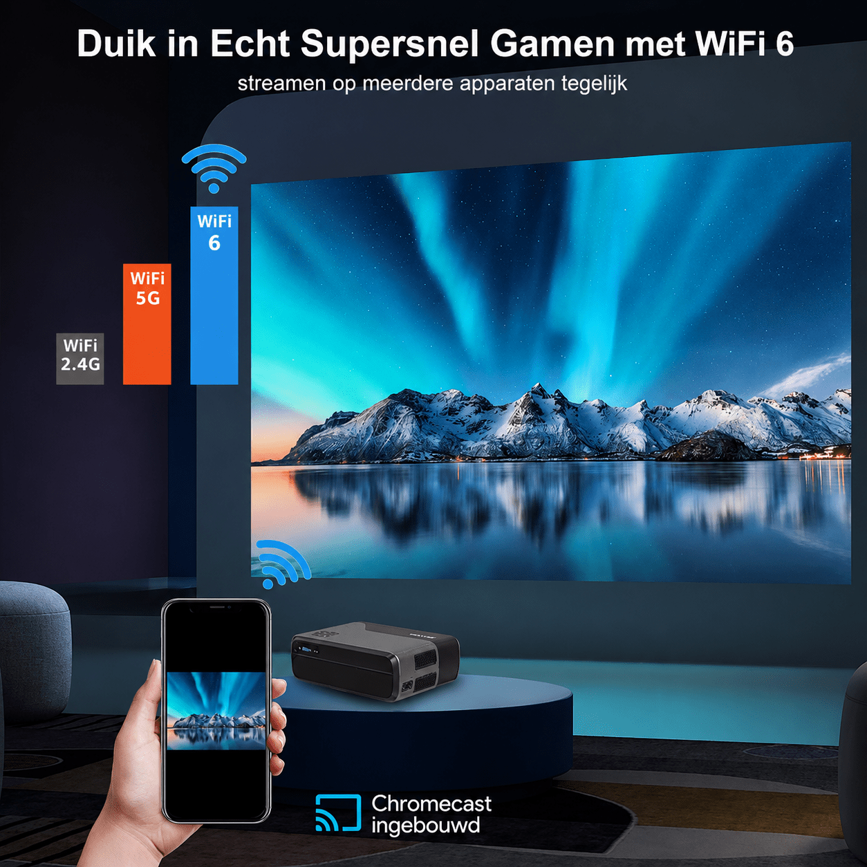 Lumistar A8 Google TV Beamer - De Ultieme Thuisbioscoop - Lumistar - beamer - Lumistar