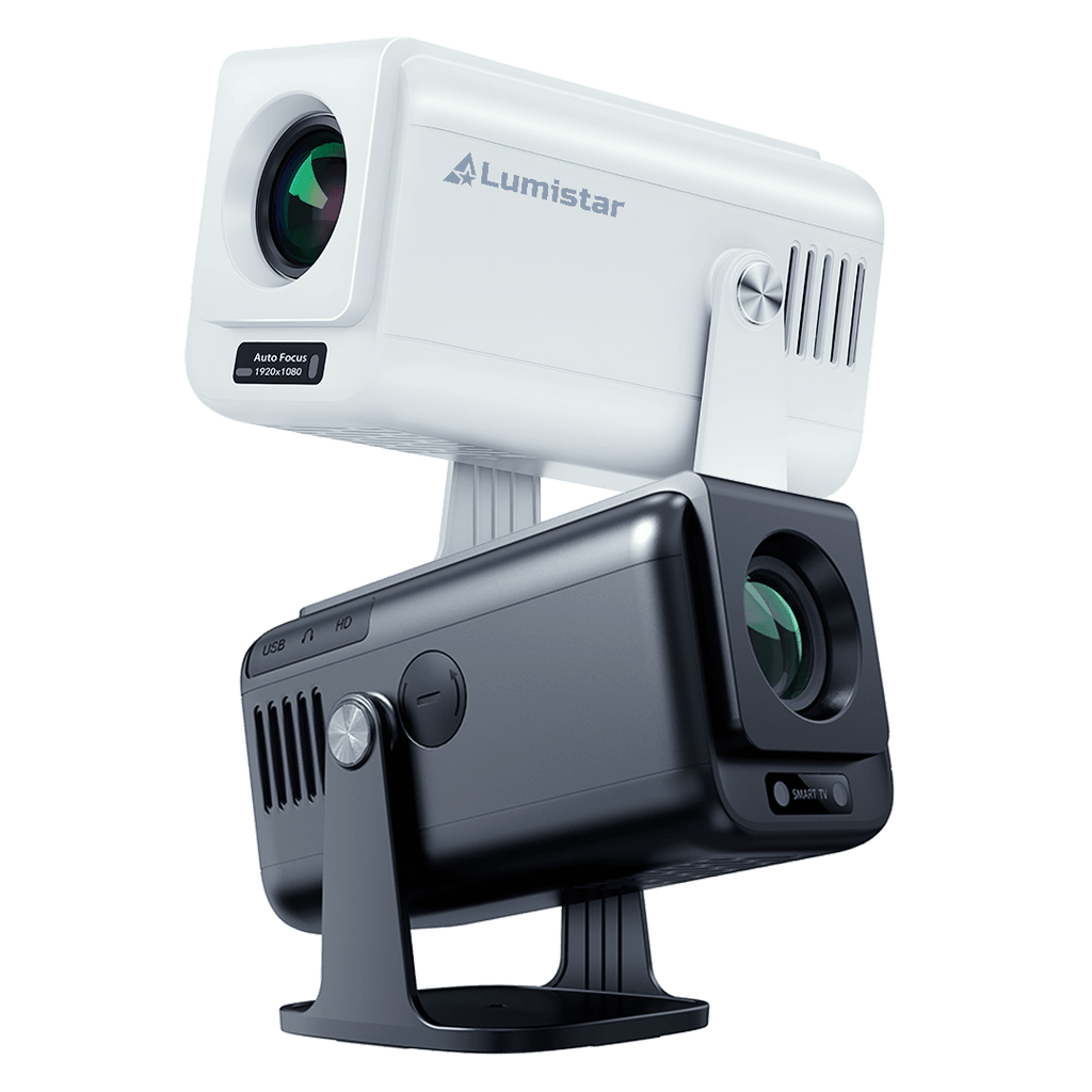 Lumistar Pro+ Mini Beamer zwarte en witte variant bij elkaar